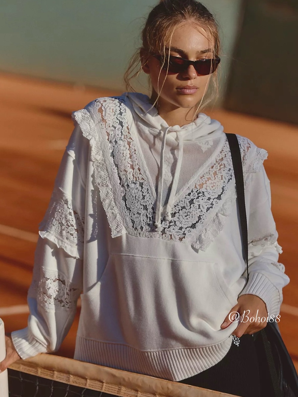 NEW Free People oversized boho hooded tunic relaxed fit slouchy top Studio Tunic